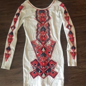 Free People Aztec sweater dress size S